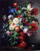 Floral, beautiful classical still life of flowers.052